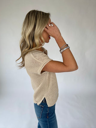 Sweet Simplicity Knit Top - Natural