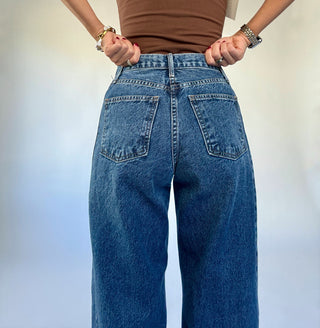 Modern Classic High Rise Barrel Jeans - Dark Wash