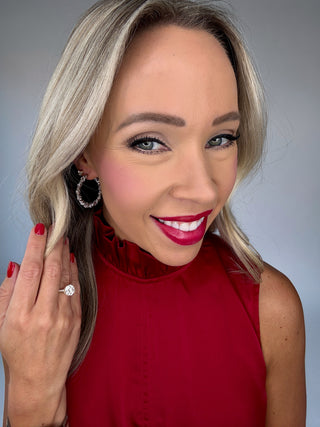 All That Shimmers Earrings in Silver Front Image