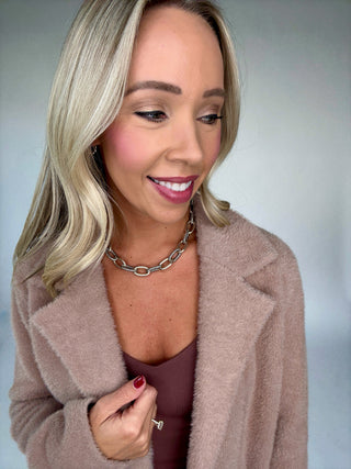 Alpine Adorned Coatigan Close Up Image