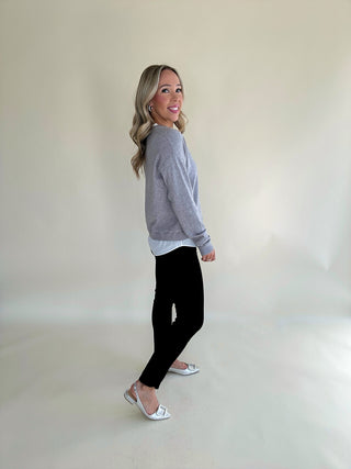 French Cafe Top - Grey