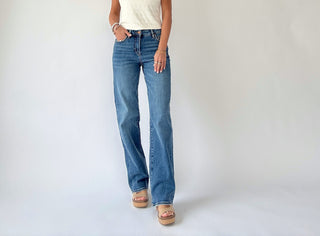 Ella High Rise Classic Straight Jean - Dark Wash