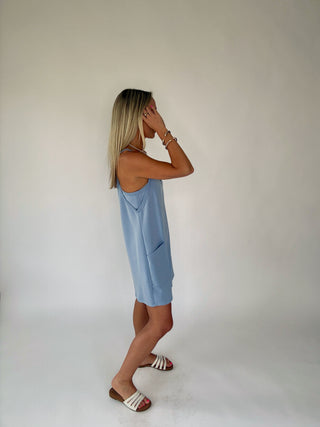 Play By The Rules Romper Dress - Marine Blue