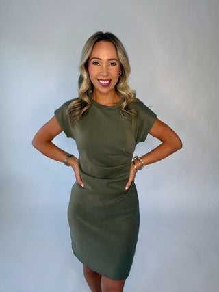 Keep It Cool Mini Dress - Olive