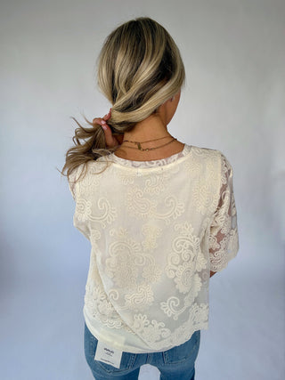SANCTUARY Forever Lace Top - Vintage Ivory