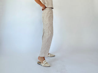 Perfectly Aligned Striped Pants - Mocha