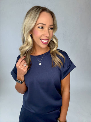 Cool & Collected Top - Navy Blue