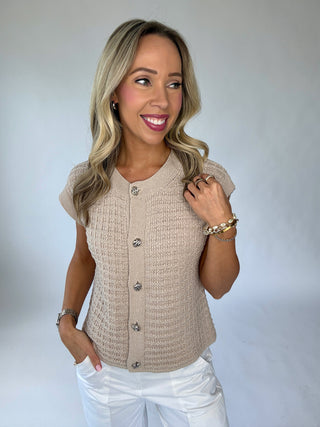 All The Pretty Details Cardigan - Light Taupe