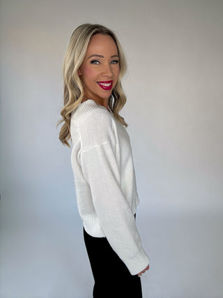 Frosted Morning V-Neck Sweater