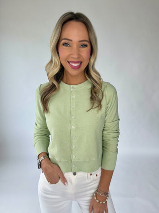 Sweet Serendipity Cardigan - Mint Green