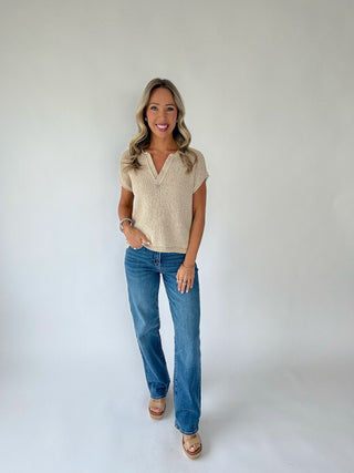 Sweet Simplicity Knit Top - Natural
