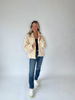 Plush Perfection Jacket - Ecru