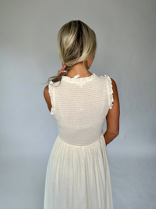Feels Like Summer Midi Dress - Natural