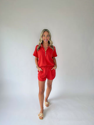 VARLEY Coulter High Rise Shorts - Summer Fig