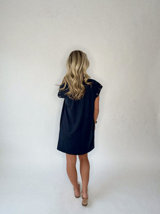The Sunbound Dress - Navy Blue