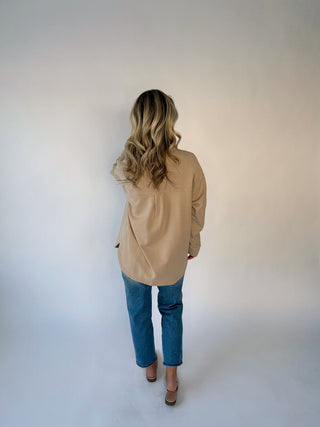 Here For You Shacket - Taupe