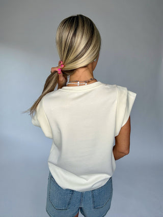 Easy Days Layered Sleeve Top - Cream