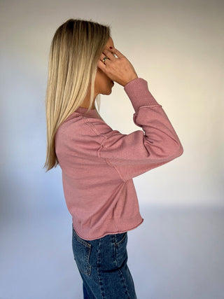 Easy As Ever Lightweight Sweater - Mauve
