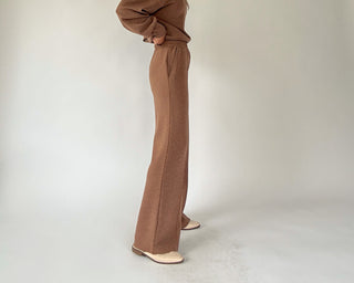 VARLEY The Wide Leg Pant 30" - Golden Bronze Marl