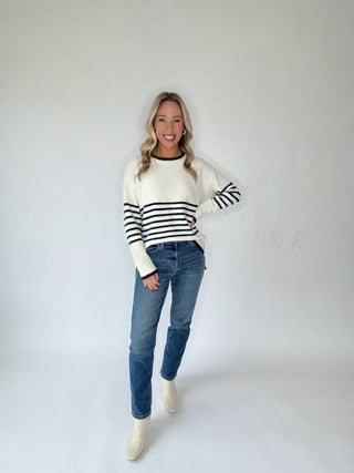 Signature Stripe Boyfriend Sweater