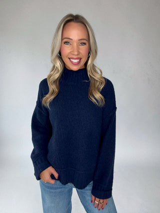 Indigo Harbor Mock Neck Pullover