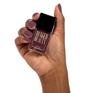 Balance Fiery Purple Nail Polish Dark Hand Image
