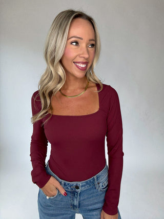 Best Decision Bodysuit in  Maroon