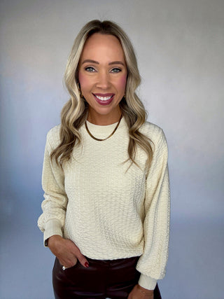 Britney Textured Knit Top