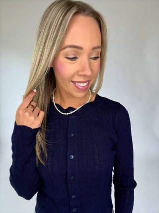 All The Possibilities Cardigan - Navy