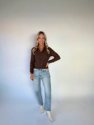 Gather Round Cardigan - Cocoa