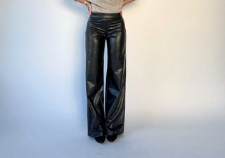 SANCTUARY Runway Leather Trouser - Black