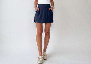 Cool & Collected Skort - Navy Blue