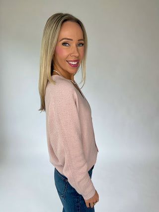 Open To It Cardigan - Soft Pink