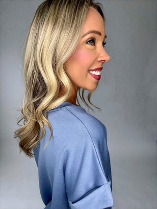 Cool & Collected Top - Misty Blue