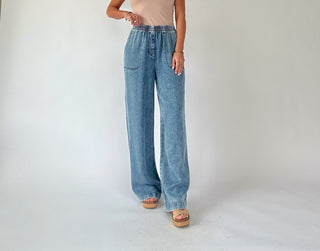 Bend The Rules Denim Pants - Chambray