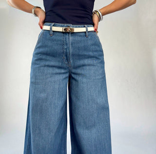 Trouser Style Super Wide Leg Jeans