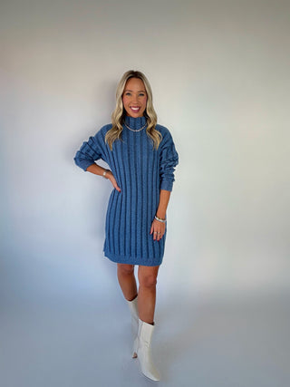 True Blue Sweater Dress