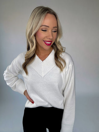 Frosted Morning V-Neck Sweater