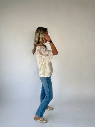 SANCTUARY Forever Lace Top - Vintage Ivory