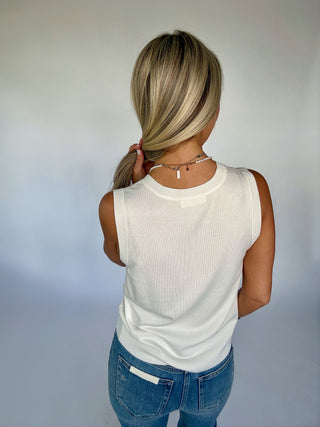 The Only One Knit Tank - Off White