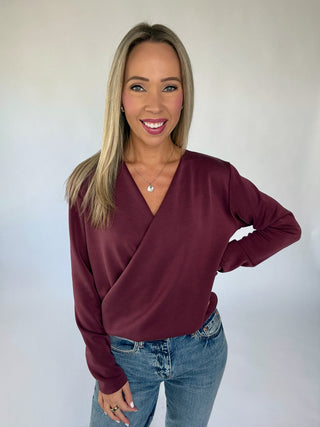 That's A Wrap Top - Mulberry