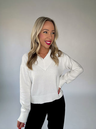 Frosted Morning V-Neck Sweater