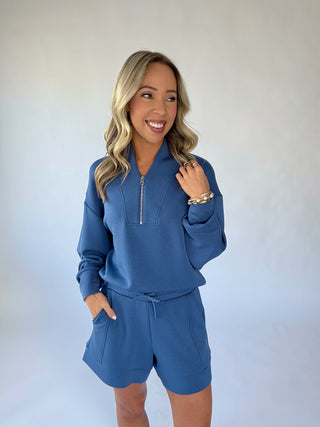 VARLEY Davidson Sweat - Bijou Blue