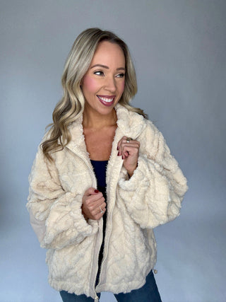 Plush Perfection Jacket - Ecru