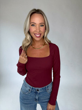 Best Decision Bodysuit - Maroon