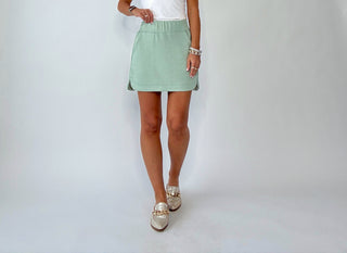 Cool & Collected Skort - Light Sage
