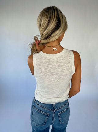 Basic Is Best Sleeveless Knit Top - Ivory