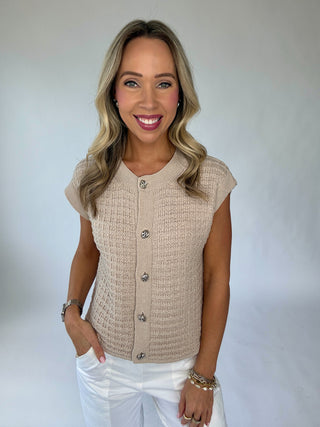 All The Pretty Details Cardigan - Light Taupe