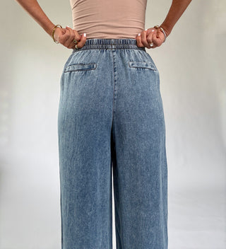 Bend The Rules Denim Pants - Chambray