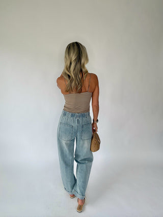 Subtle Shimmer Bralette - Mocha